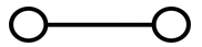 Two points connected by a horizontal line