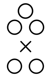 A capsule with an X at its center